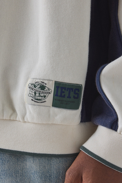 iets frans… Sporty Paneled Crew Neck Sweatshirt