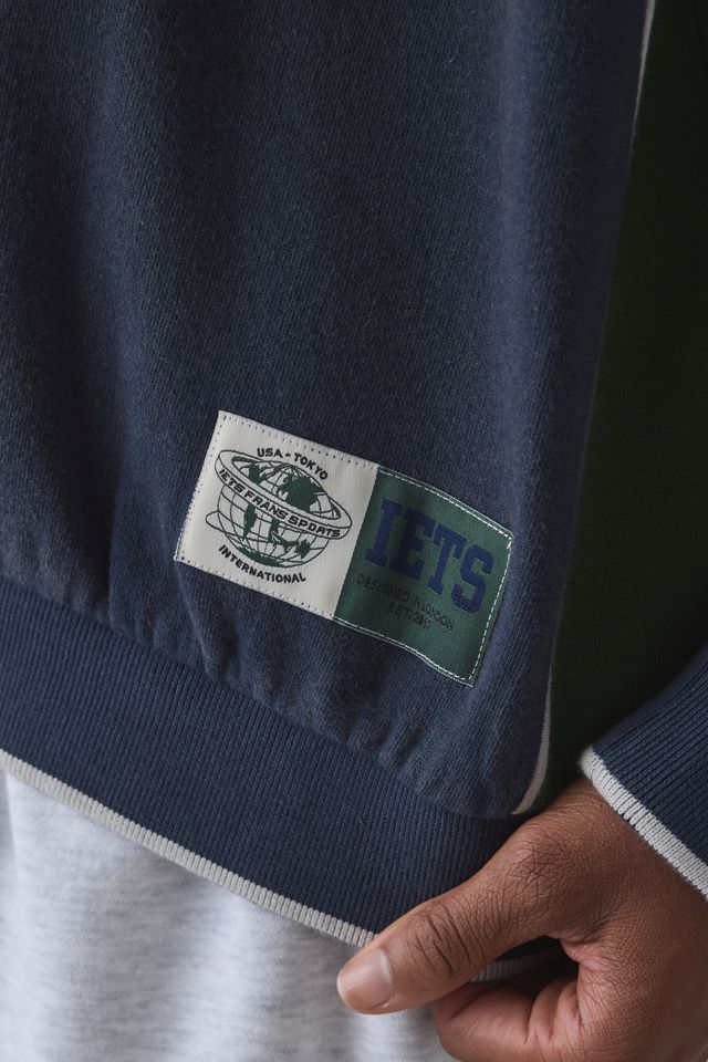iets frans… Sporty Paneled Crew Neck Sweatshirt #3