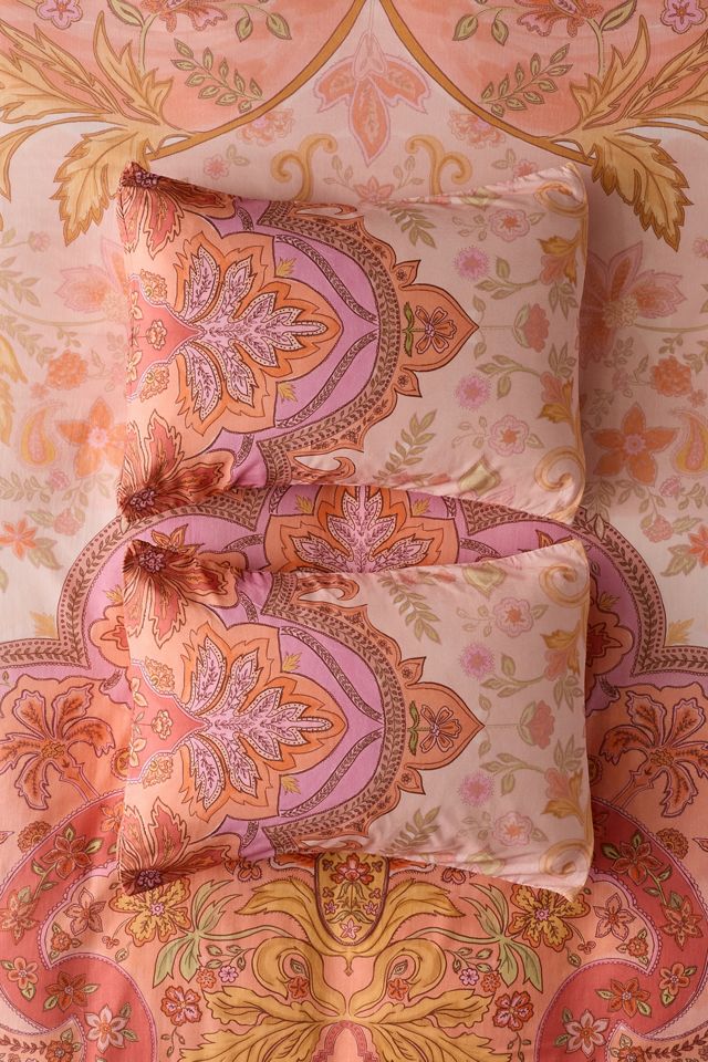 Saffron Paisley Floral Sham Set #1