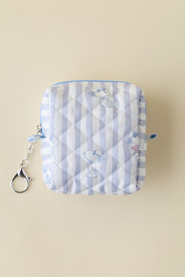 Peanuts Snoopy Mini Quilted Storage Pouch Keychain #1