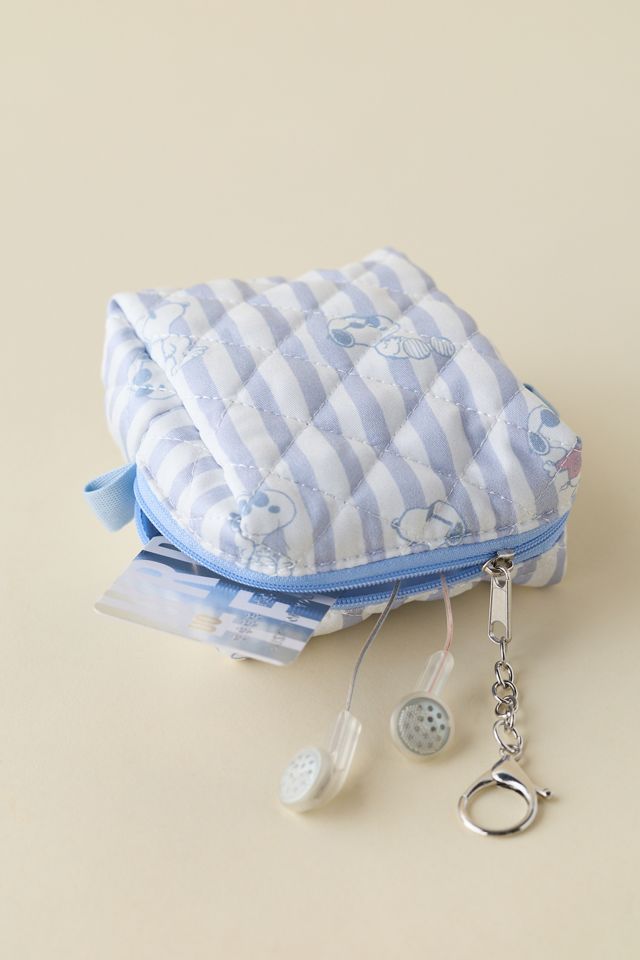 Peanuts Snoopy Mini Quilted Storage Pouch Keychain #2