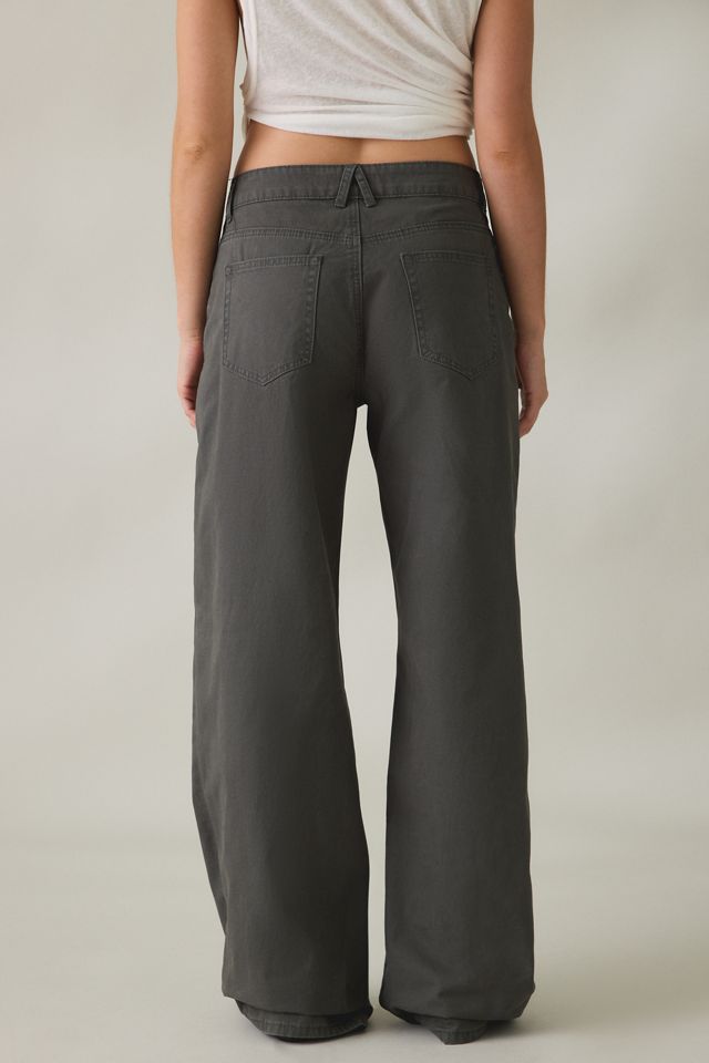 Lioness Penny Asymmetric Button Detail  Low Rise Straight Leg Jeans #4