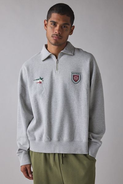 Sweat Homme Vintage B&J Années 90 – Gris 1/4 Zip – Taille XL – Fabriqué Aux USA (San Francisco)