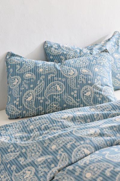 Parker Paisley Striped Patterned Sham Set