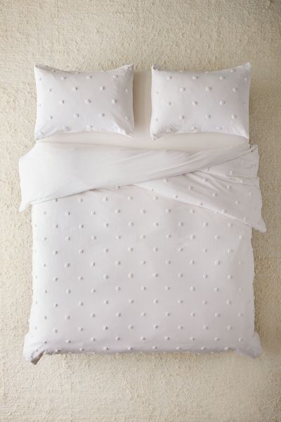 Housse de couette Layla à pois touffetés