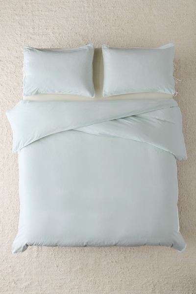Piper Cotton Piped Trim Tied Duvet Cover