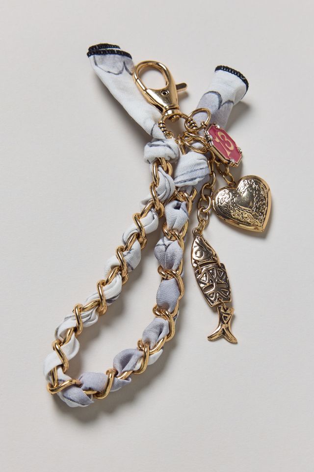 Lucky Number Braided Scarf Keychain #1