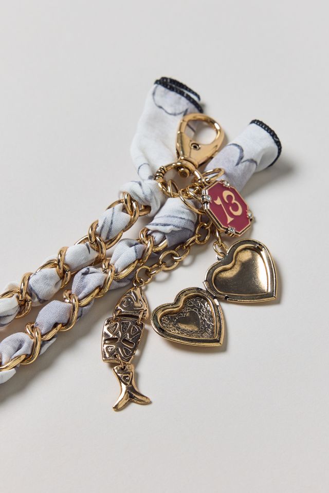 Lucky Number Braided Scarf Keychain #2