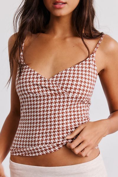 Out From Under Bec Plunging Surplice Cropped Cami