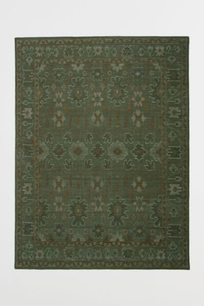 Revival Helen Washable Wool Flatweave Rug In Nettle At Urban Outfitters