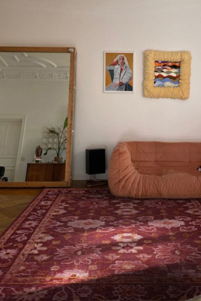 Revival Helen Washable Wool Flatweave Rug In Ruby At Urban Outfitters