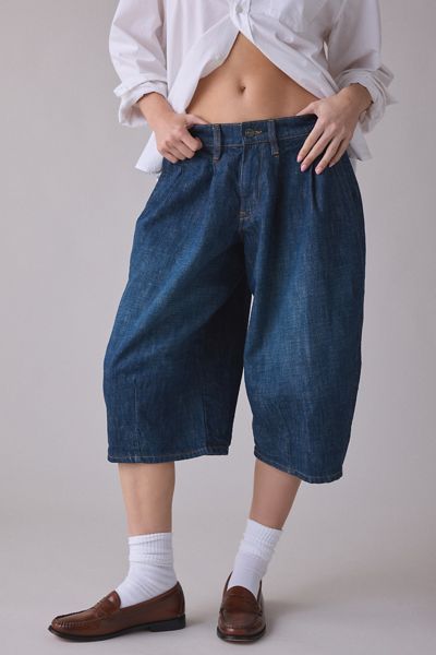 BDG Jax Cropped Pleated Cocoon Mid-Rise Jeans