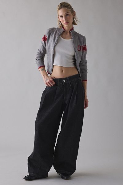 BDG Jax Pleated Cocoon Low-Rise Jeans