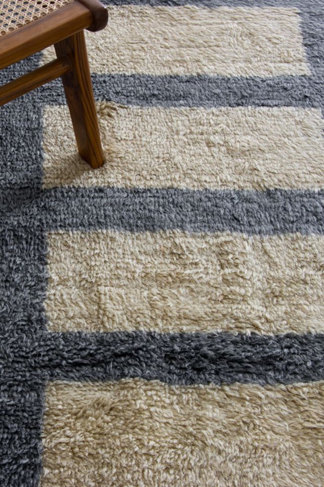 Revival Pepper Hand-Knotted Shag Wool Rug #2
