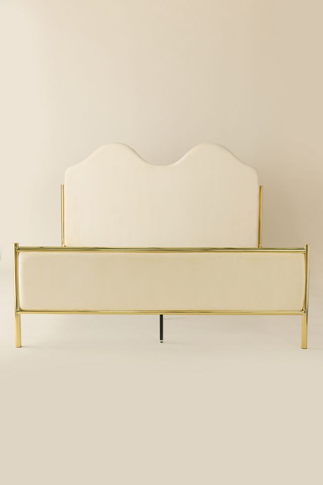 Vivan Velvet Metal Plated Platform Bed #1
