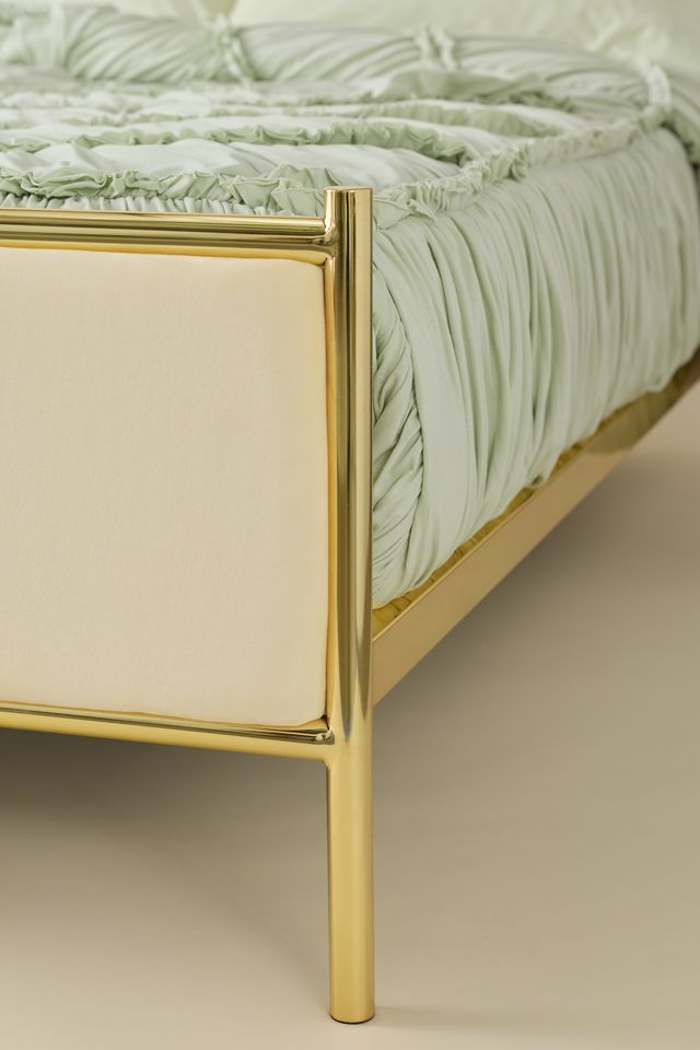 Vivan Velvet Metal Plated Platform Bed #2