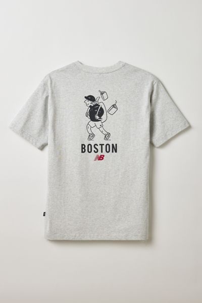 New Balance Boston Graphic Tee In Grey, Men's At Urban Outfitters In Gray