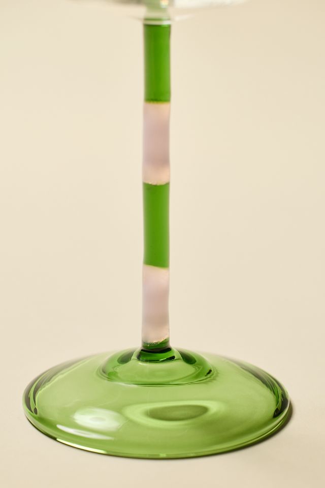 Striped Stem Coupe Cocktail Glass #2