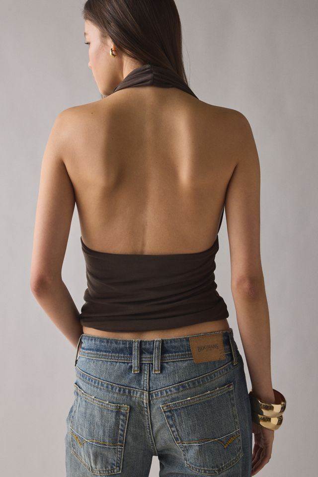 UO Party For You Jersey Knit Plunging Halter Top #3