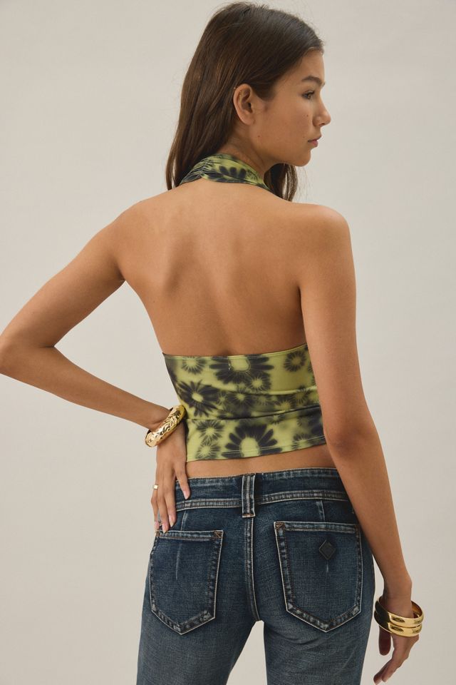 UO Party For You Jersey Knit Plunging Halter Top #3