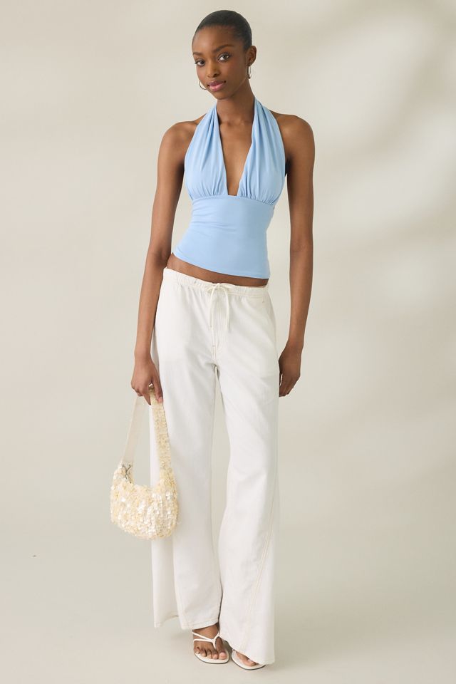 UO Party For You Jersey Knit Plunging Halter Top #2