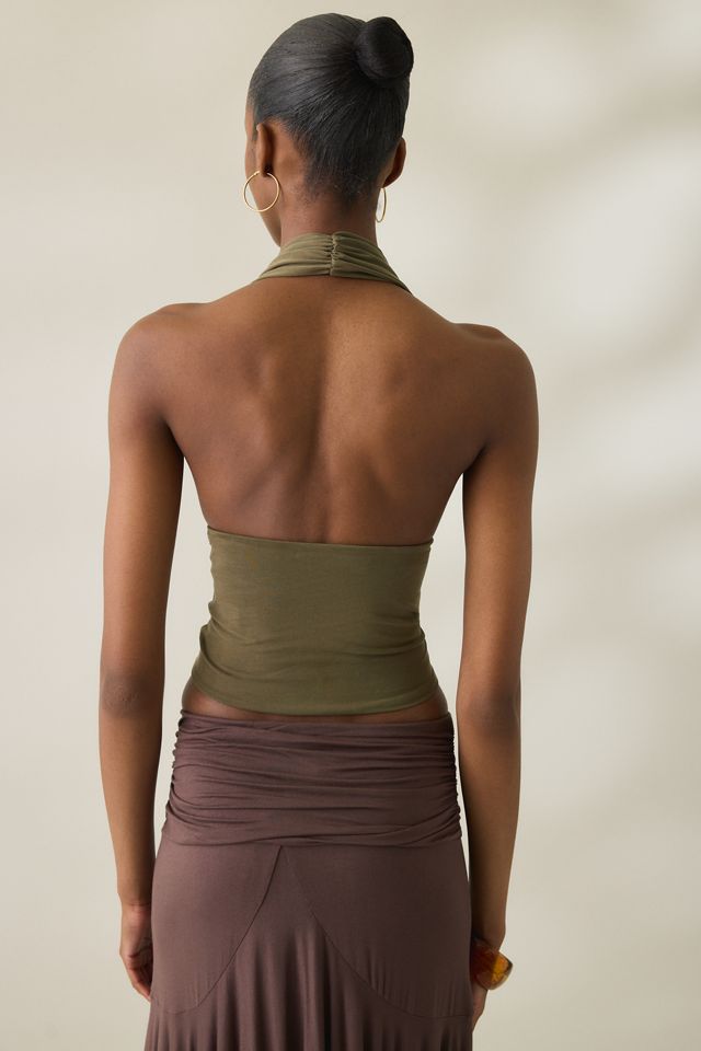 UO Party For You Jersey Knit Plunging Halter Top #2