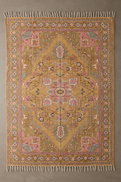 Daphne Art Deco Floral Printed Rug