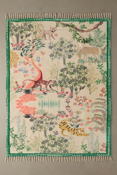 In The Jungle Digital Printed Chenille Rug