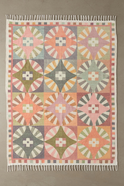 Diamond Burst Digital Printed Chenille Rug