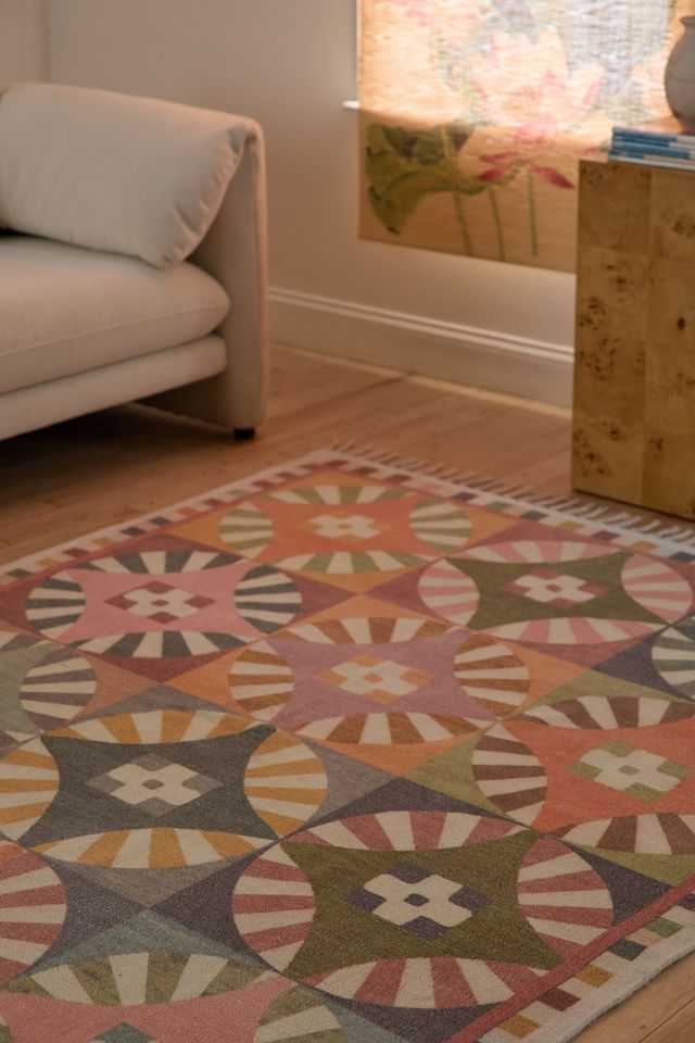 Diamond Burst Digital Printed Chenille Rug #1