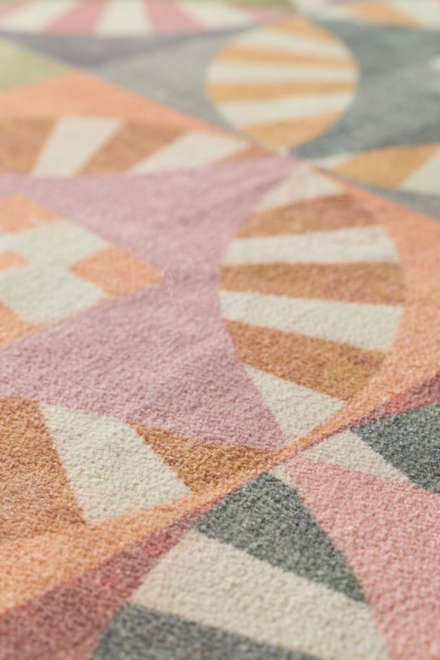 Diamond Burst Digital Printed Chenille Rug #2