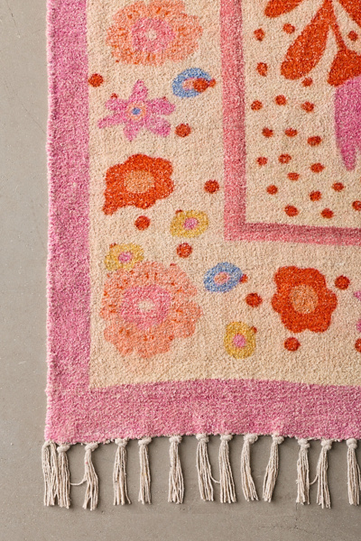 Kaia Floral Digital Printed Chenille Rug