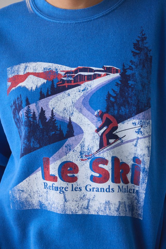 Le Ski Refuge Les Grands Mulets Graphic Crew Neck Pullover #3
