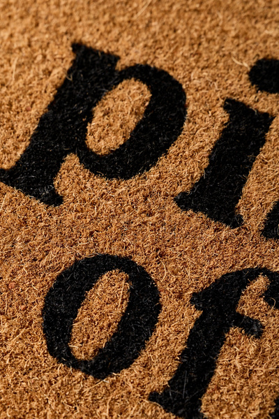 P*** Off Heart Shaped Coir Doormat