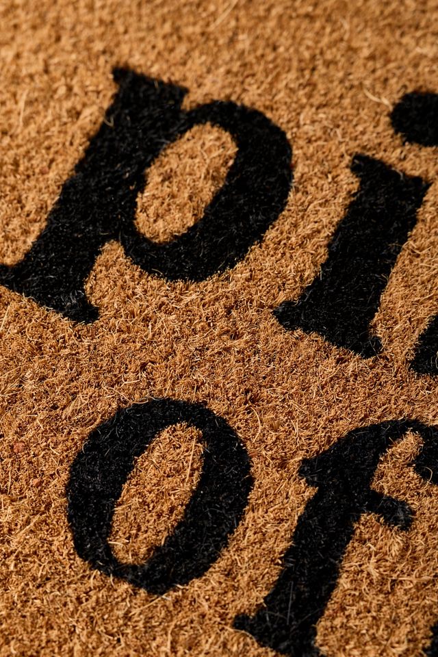 P*** Off Heart Shaped Coir Doormat #1