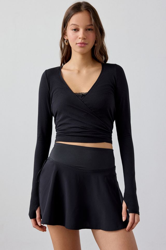 Out From Under Studio Woven Wrap Side-Tie Mini Skort #2
