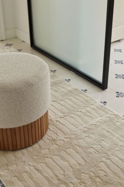 Revival Shell Washable Rug In Bone Beige At Urban Outfitters
