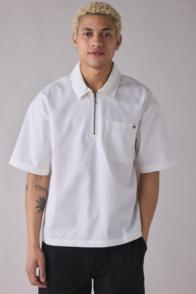 ちぃにぃ　ジップアップシャツ Dickies Cadiz Quarter-Zip Boxy Fit Work Shirt | Urban Outfitters