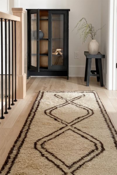 Revival Lais Hand-knotted Shag Wool Rug In Neutral At Urban Outfitters