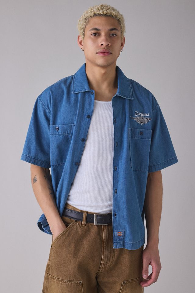Chemise boutonnée de mécanicien avec écusson logo Dickies X Harley Davidson #1