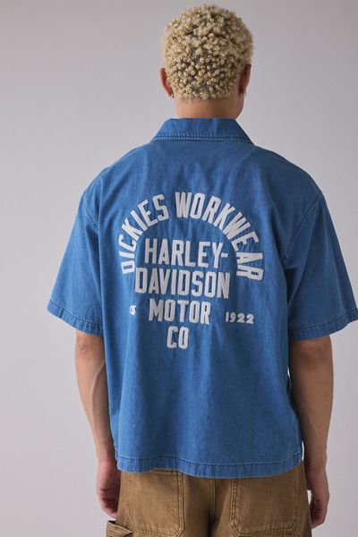 Chemise boutonnée de mécanicien avec écusson logo Dickies X Harley Davidson