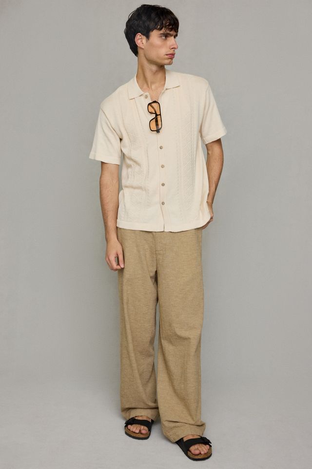 The Critical Slide Society Trader Knit Short Sleeve Polo Sweater #4