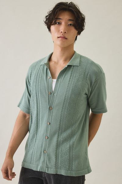The Critical Slide Society Trader Knit Short Sleeve Polo Sweater
