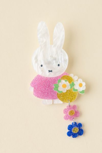 Miffy Whatever! Makes You Happy Flower Dangles Acrylic Collectible Pin