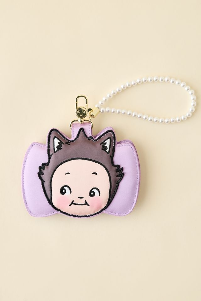 Whatever! Makes You Happy Kewpie Cat Card Wallet Keychain #1