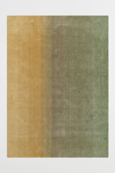 Revival Golden Hour Hand-loomed Wool Rug In Green At Urban Outfitters
