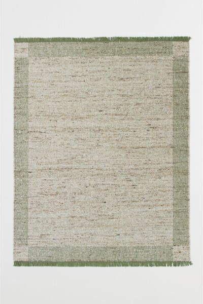 Revival Halo Flatweave Wool Rug In Green At Urban Outfitters