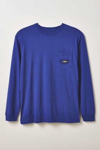 Parks Project Wildlife Graphic Long Sleeve Tee In Blue, Men's At Urban Outfitters In Blue