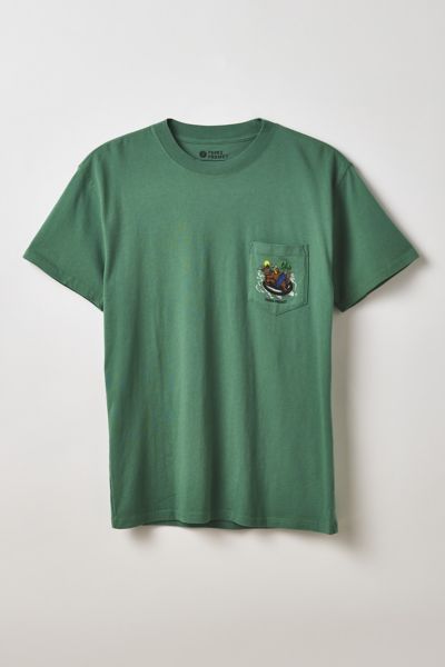 Parks Project Bear Graphic Pocket Tee In Green, Men's At Urban Outfitters In Green