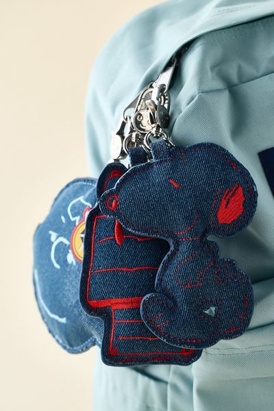 Whatever! Makes You Happy Peanuts Padded Denim Character Blind Box Keychain